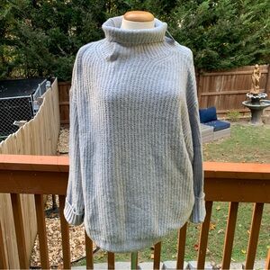 Womens American Eagle Knit Turtle Neck Sweater | L | Grey NEW!!